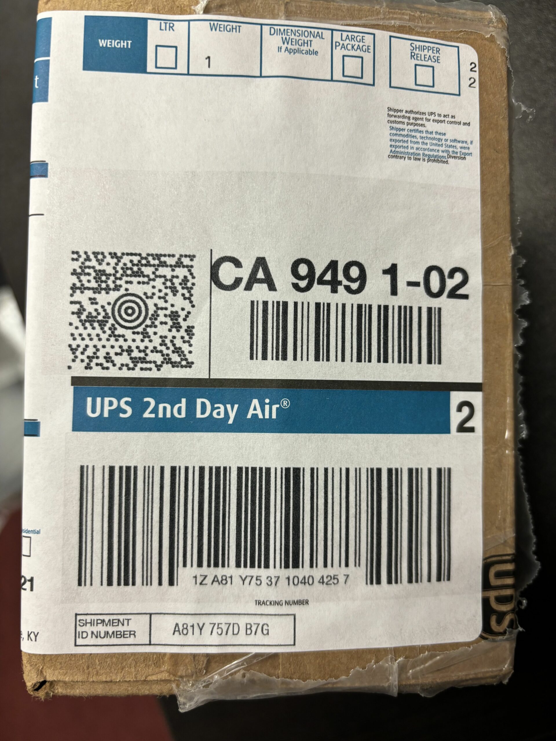 Shipping Label